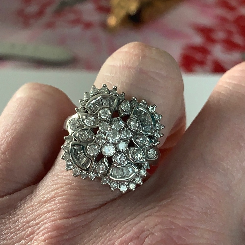 Art Deco 2.3ct ladies ring. One of a kind.